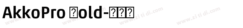 AkkoPro Bold字体转换